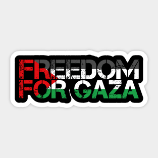 Freedom For Gaza - Palestinian Flag Symbol Of Bravery Sticker